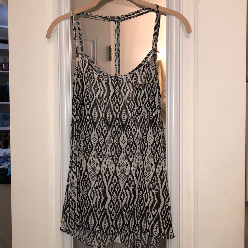 Black and White Design Tank Top